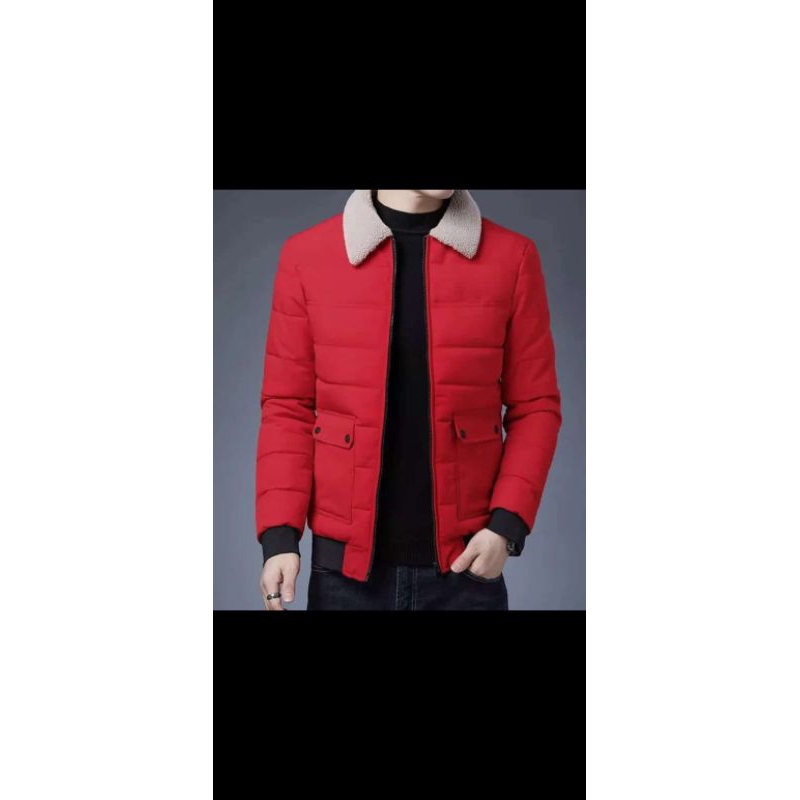 Jaket Winter pria beludru/Jaket tebal pria keren/Jaket Casual Taslan jasper berkualitas premium