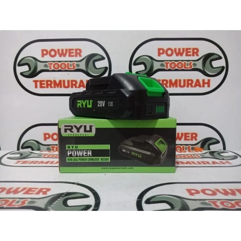 

RYU Battery 20Volt 1.5Ah Baterai Untuk Semua Mesin Cordless RYU 20V