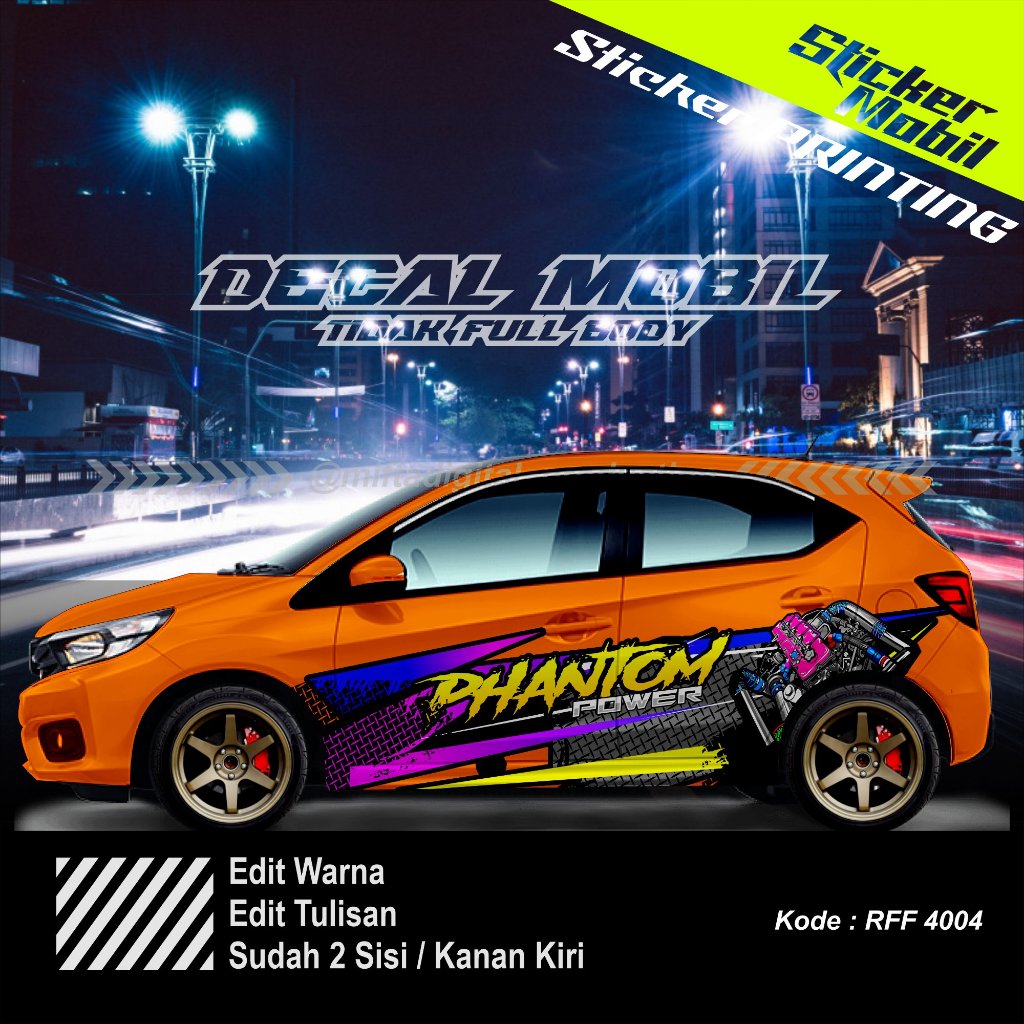 STICKER MOBIL HONDA BRIO STIKER BRIO RS STICKER MOBIL BRIO STICKER VARIASI MOBIL BRIO STICKER HONDA 