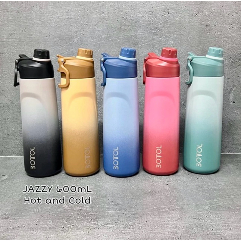 TERMOS DUBBLIN/3OTOL JAZZY 2 FUNGSI BISA SEDOT DAN TEGUK LANGSUNG 600ml BISA DITENTENG//TERMOS STAIN