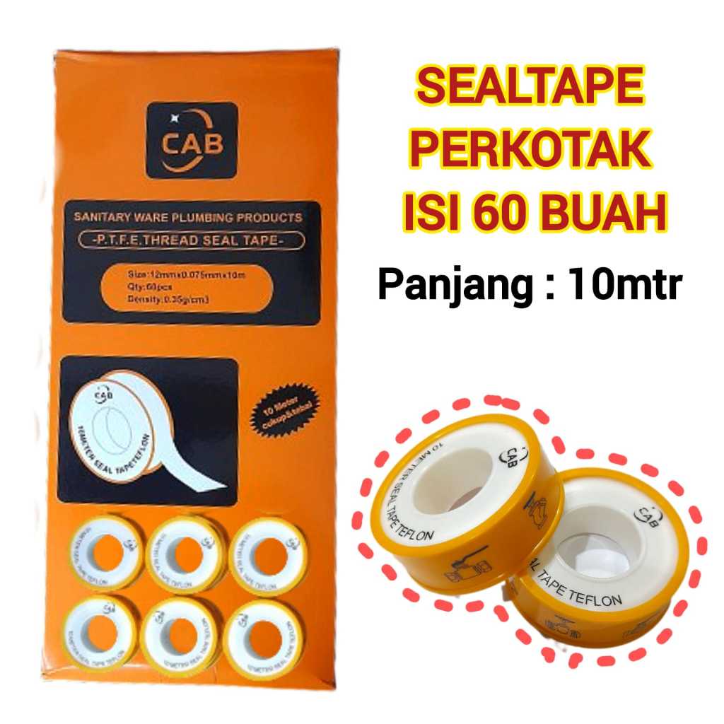 TERMURAH Sealtape Seal Tape Siltip Solatip Keran Pipa Kran Air Isolasi Kran Air Solatip Selotip Perk