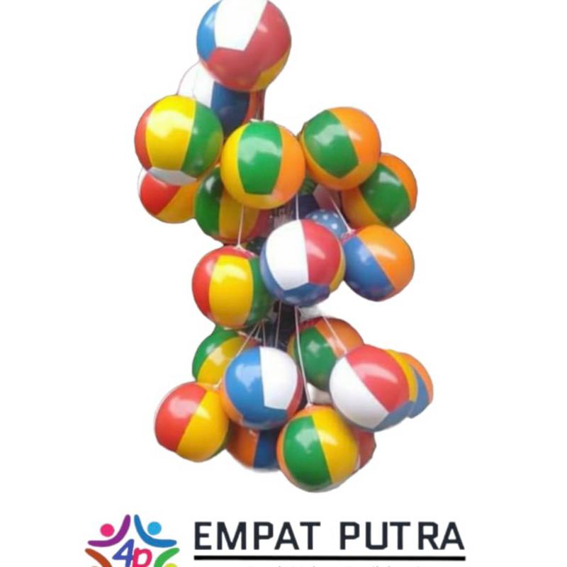 bola jahit pelangi uk.besar 100Pcs sudah termasuk balon