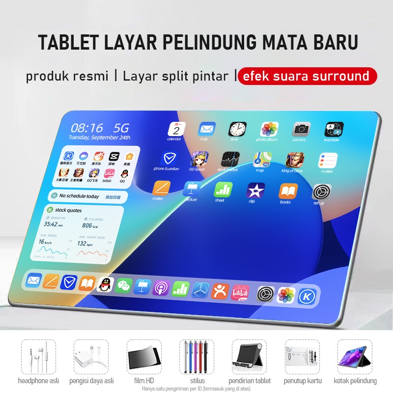Beli satu mendapatkan tujuh 10,8 inci tablet definisi tinggi 16GB+512GB Android tablet permainan tab