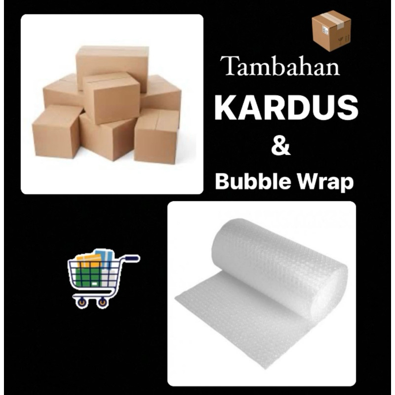 

Extra Tambahan kardus & bubble wrap