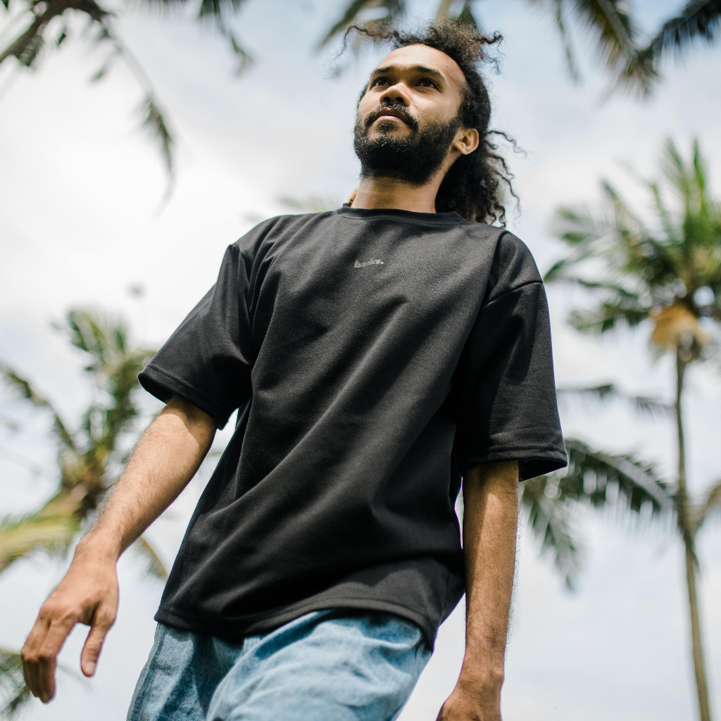 BALI BASICS - Oversize T-Shirt Black | Baju Hitam Oversize | Unisex