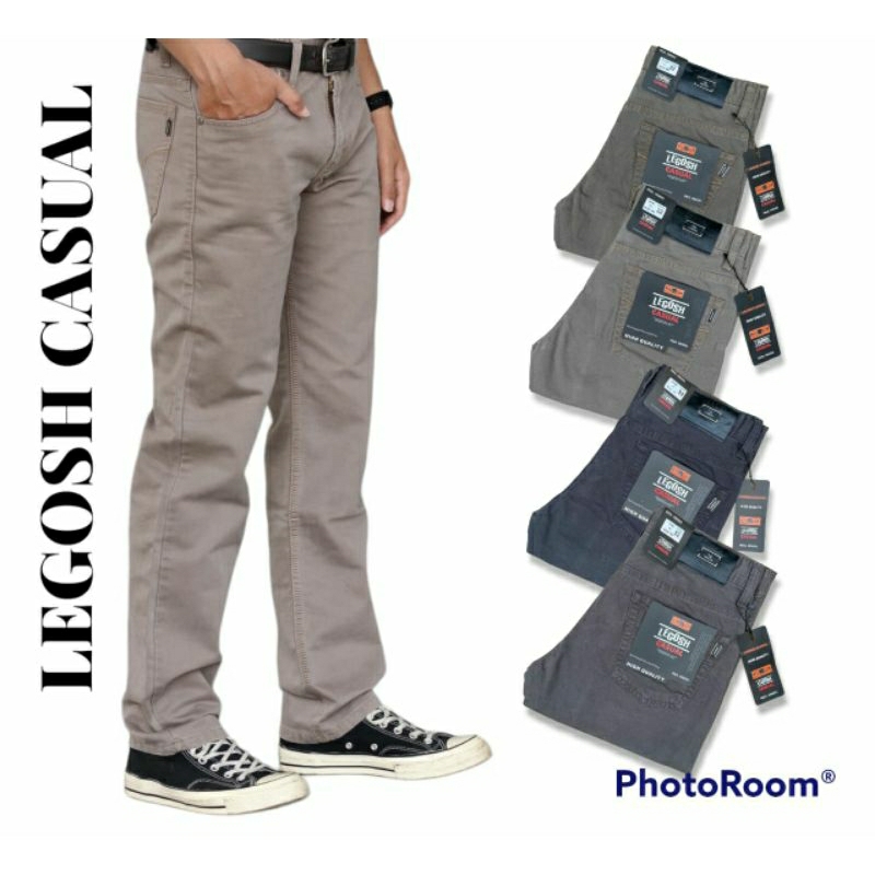 Celana Kanfas Pria LEGOSH Original Celana Panjang Pria Standar Reguler LEGOSH CASUAL