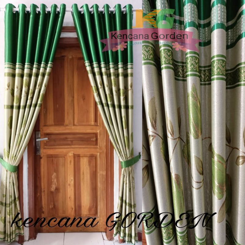 Gorden Blackout Motif Minimalis Mewah Tebal Printing  Model Smokering tirai jendela hordeng