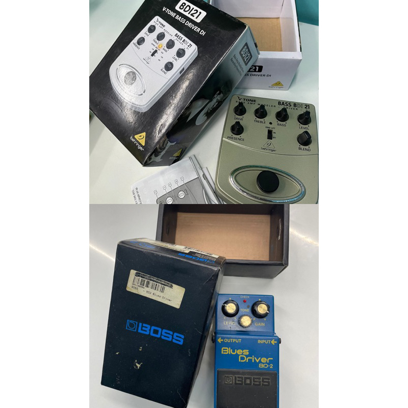 Efek bass Gitar Behringer bass BDI21 dan Boss BD 2 Blues Driver, Overdrive