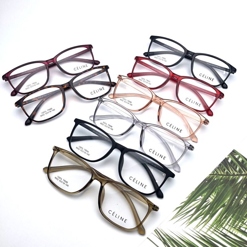 Nnkacamata frame kotak plastik pria wanita 8002