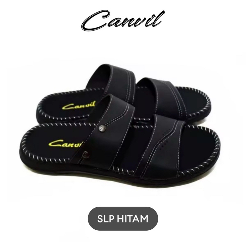 Sandal Kulit Pria / Sandal Selop Canvil / Sandal Pria Casual / Sandal Selop Pria kekinian