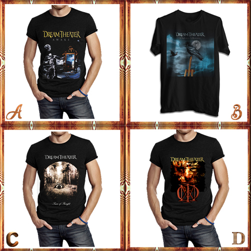 Kaos Dream Theater Band Tshirt Bahan 100% Cotton