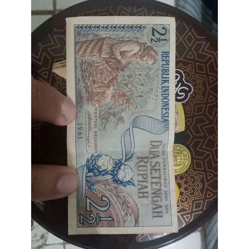 Uang Kuno 2 1/2 (Dua Setengah Rupiah) Tahun 1961