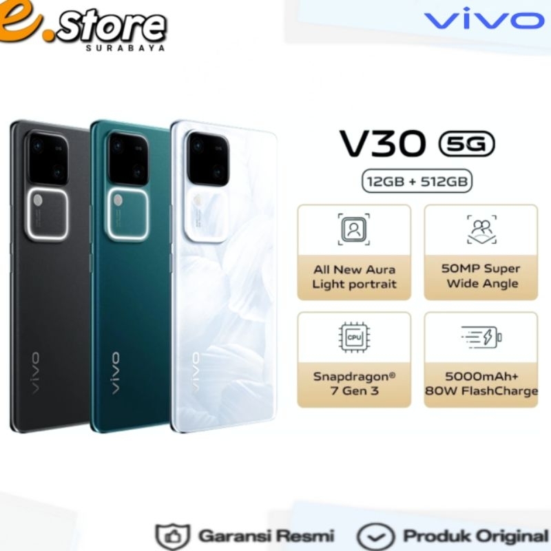 VIVO V30 5G {8GB/256GB} {12GB/512GB} ORIGINAL & BERGARANSI RESMI VIVO