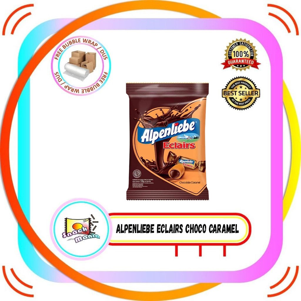 

Alpenliebe Eclairs Chocolate Caramel 126 gr Permen Coklat Karamel