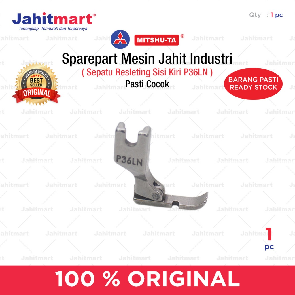 Sepatu Resleting Sisi Kiri P36LN (Mesin Jahit High Speed Industri)