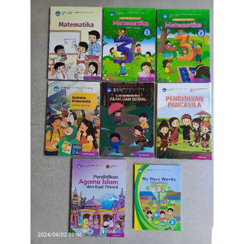 Buku Pelajaran SD kelas 3. Kurikulum merdeka. buku diknas SD