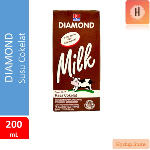 

Diamond UHT Susu Rasa Cokelat Kemasan 200 mL