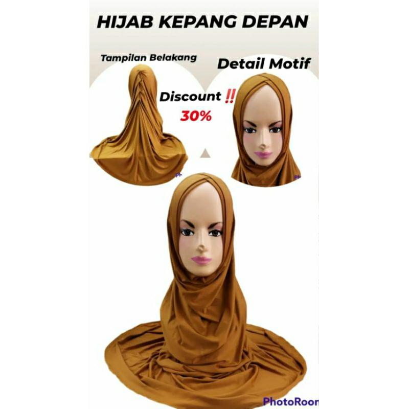PROMO‼️ Hijab Instant Model Rampel Kepang Depan/Pashmina Instan/Baru