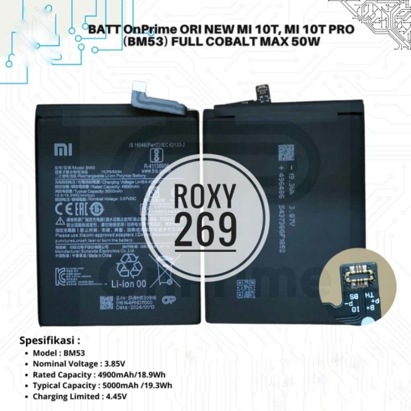 Batre Baterai Mi 10T BM53 Battery Xiaomi Mi 10 T Pro BM 53 Batrei Batrai Batrei Batu Baterei Hp Hand