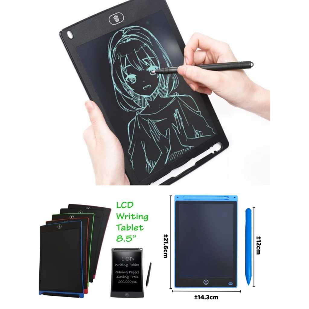 Mainan Edukasi Papan Tulis Corat-Coret Anak Bisa Dihapus Bentuk Tablet 8,5 Inch