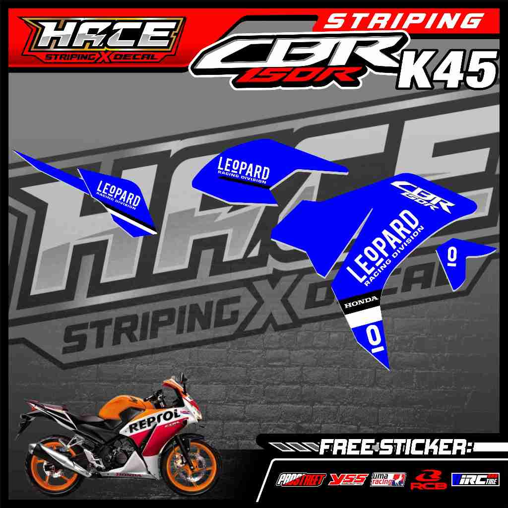 377 STRIPING STICKER CBR K45 - STRIPING CBR K45 SIMPLE GRAFIK