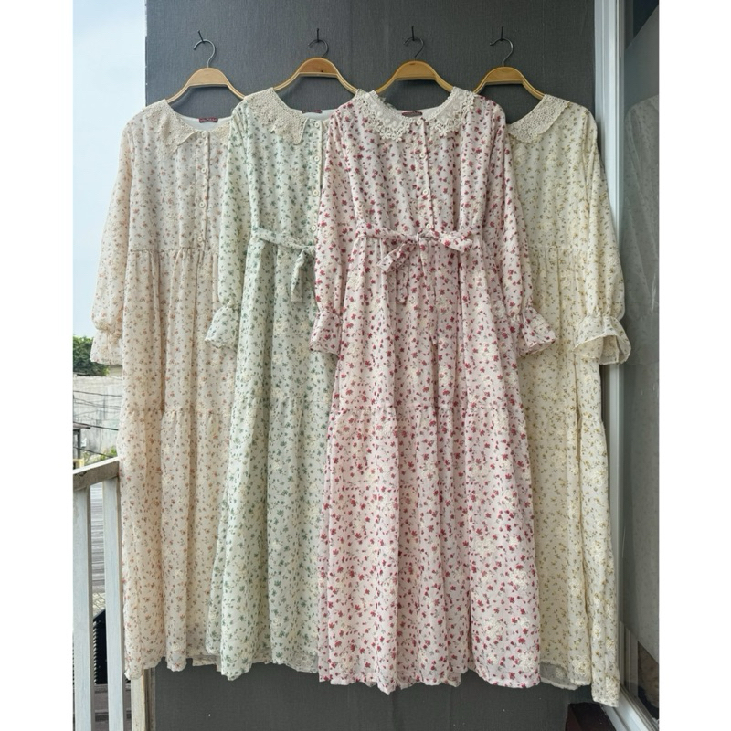 Julia dress, gamis vns, dress katun bordir, gamis bangkok, dress katun bordir premium, gamis bkk, dr