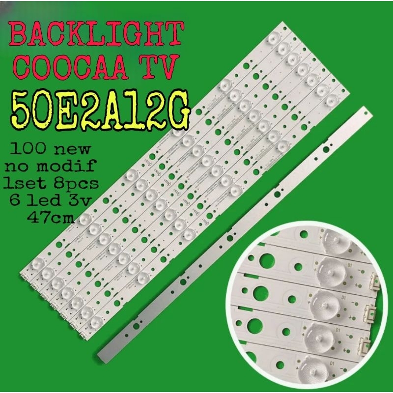 Lampu led bl backlight tv coocaa coca koka 50E2A12G 50e2a12g 50e2a12