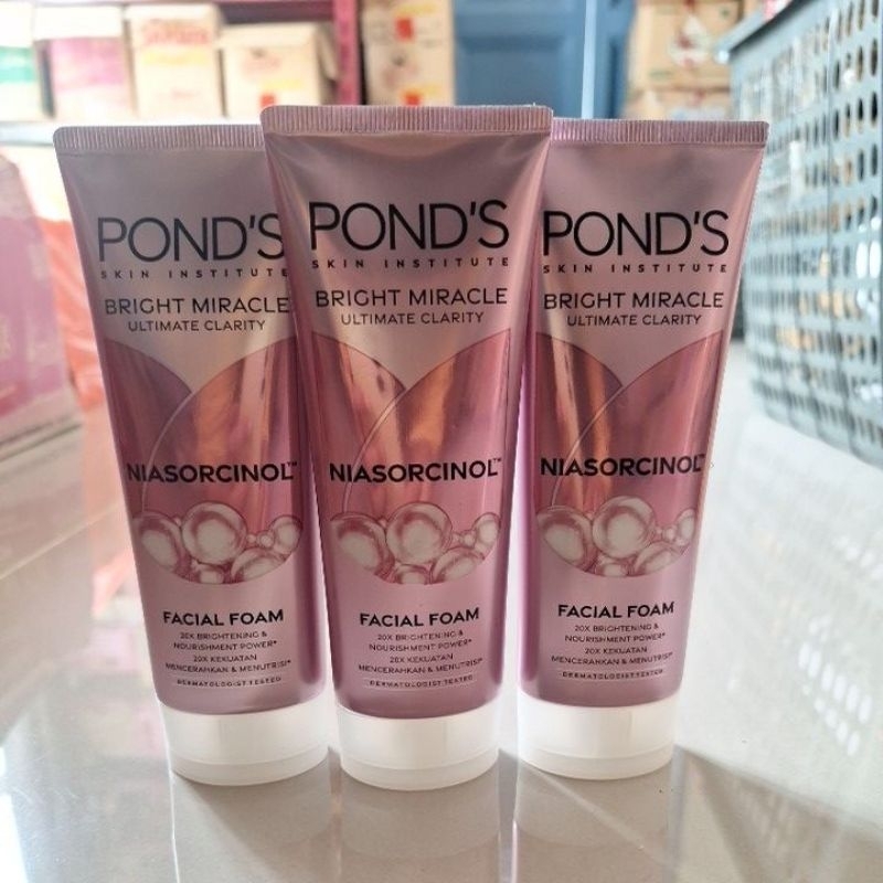 ponds facial foam sabun cuci muka NIASORCANOL PINK 100gr