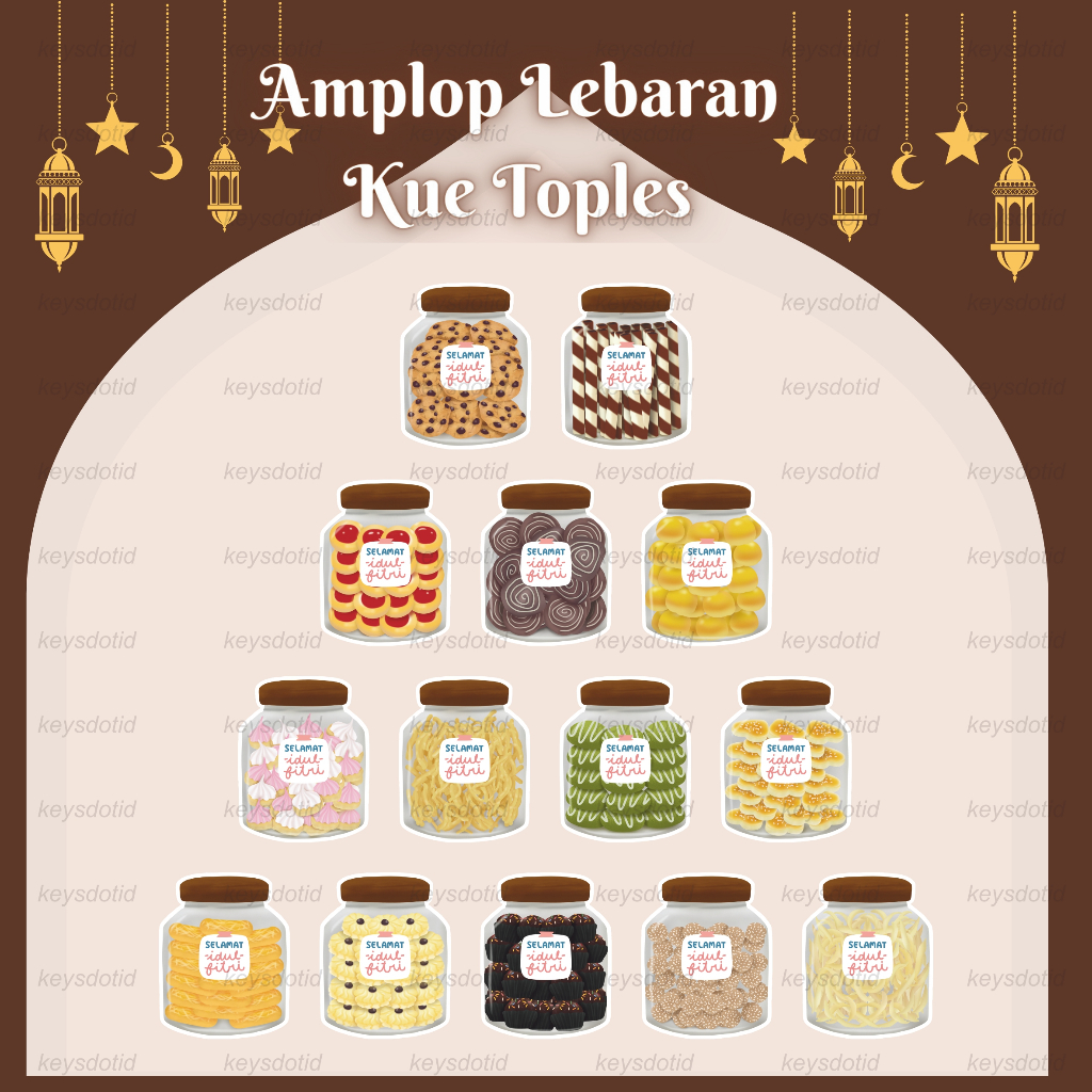

Amplop Lebaran 3D Motif Kue Toples, Amplop Cookis Topless Premium Isi 10 Pcs, Amplop THR, Angpau Lebaran
