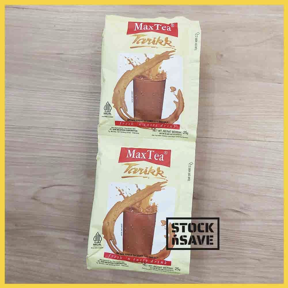 

Maxtea Teh Tarik 1 renceng isi 10 Minuman Serbuk Teh Krimer Susu Gula