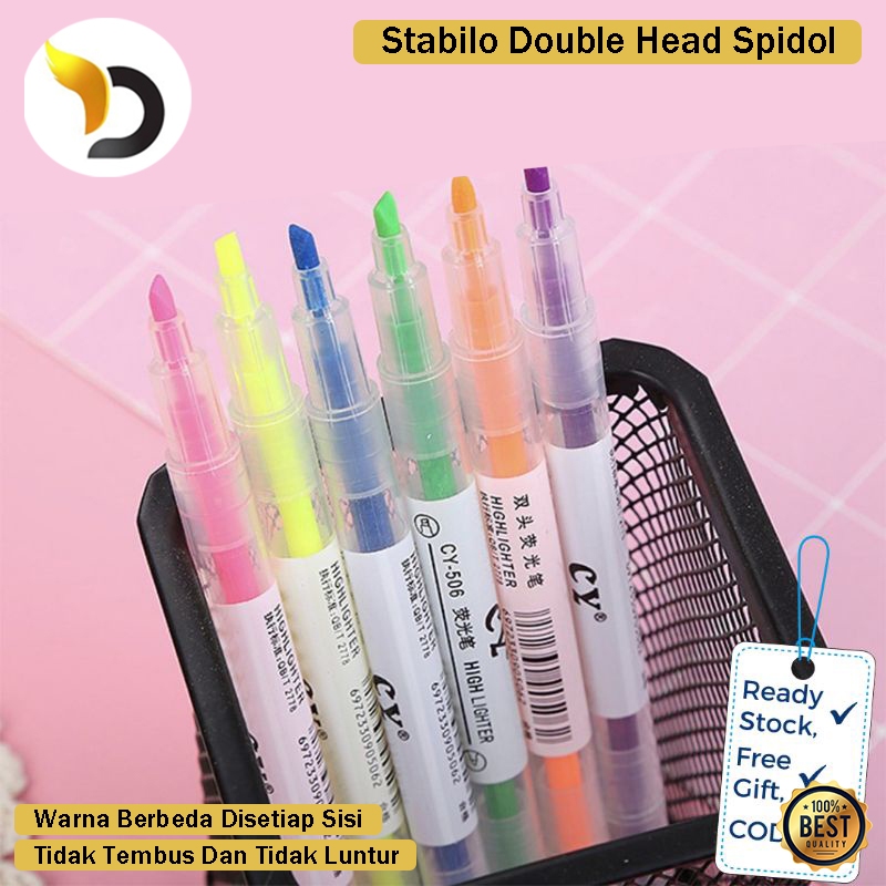 

Stabilo Double Head Spidol Penanda Tulisan 2 Sisi Warna Warni Lucu Isi 1 Pack 3 Pcs