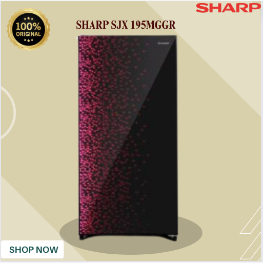 KULKAS 1 SHARP PINTU SJX195MGGR 128L/SJX-195MGGR/SJX-195-MGGR/SJX 195MGGR/ORIGINAL BERGARANSI RESMI