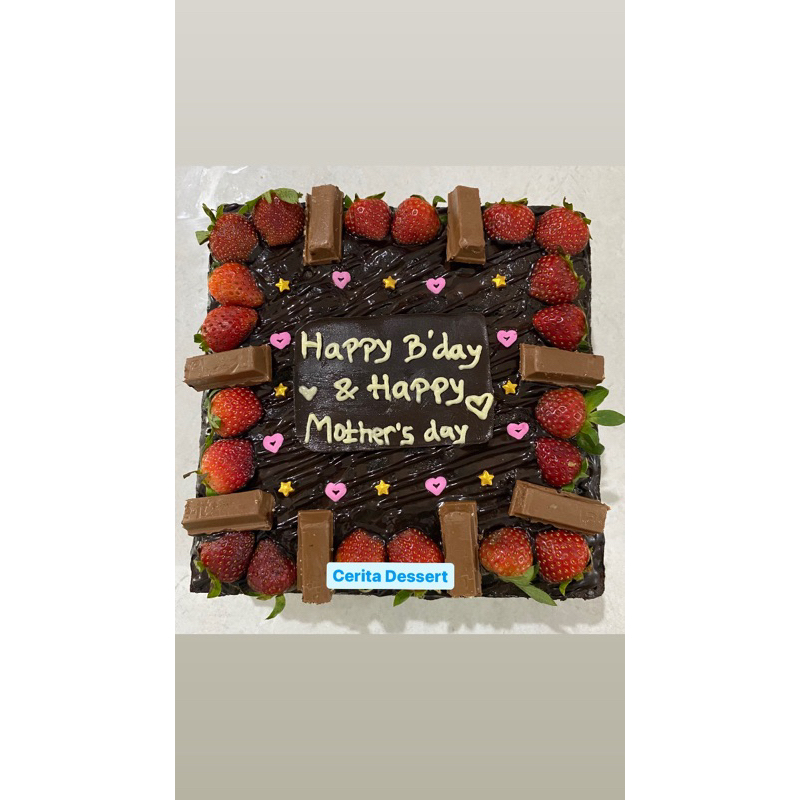 kue ulang tahun brownies