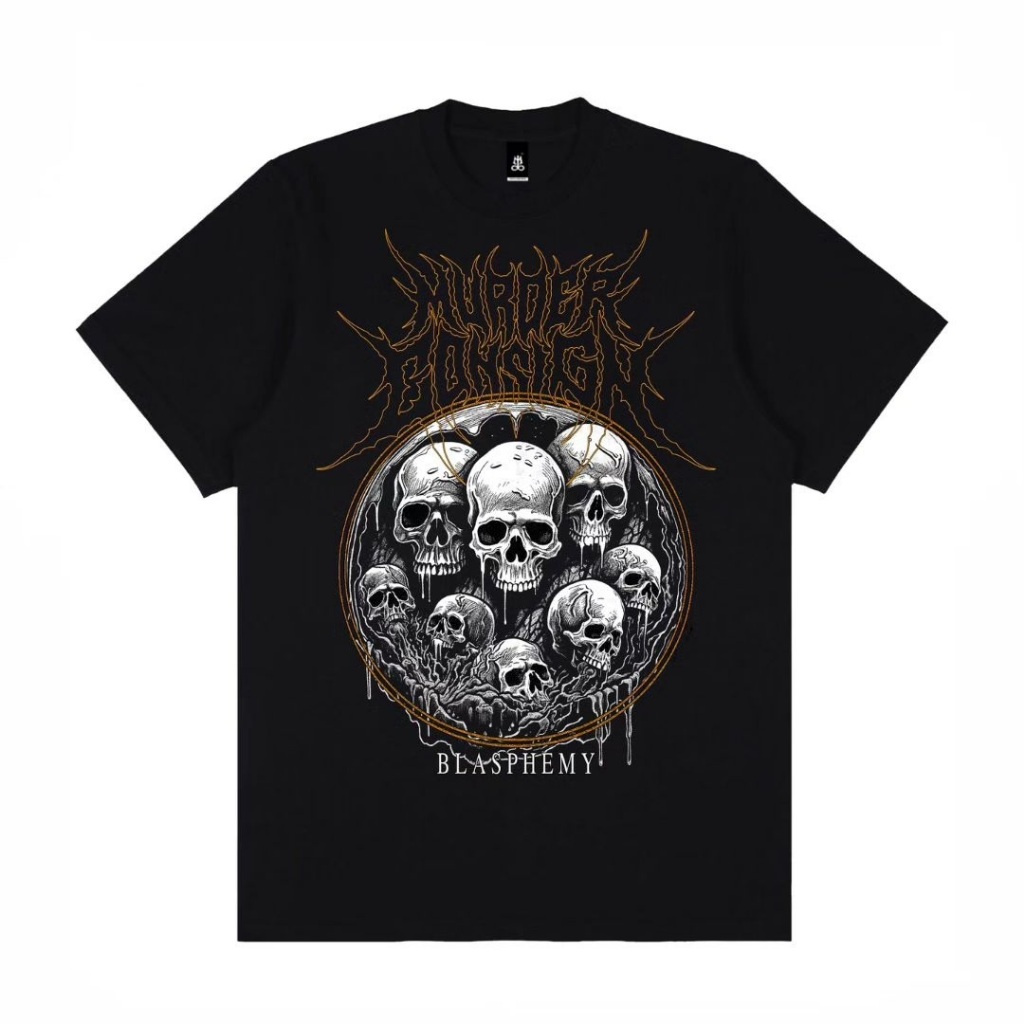 T-SHIRT / KAOS MURDER CONSIGN BLASPHEMY BLACK