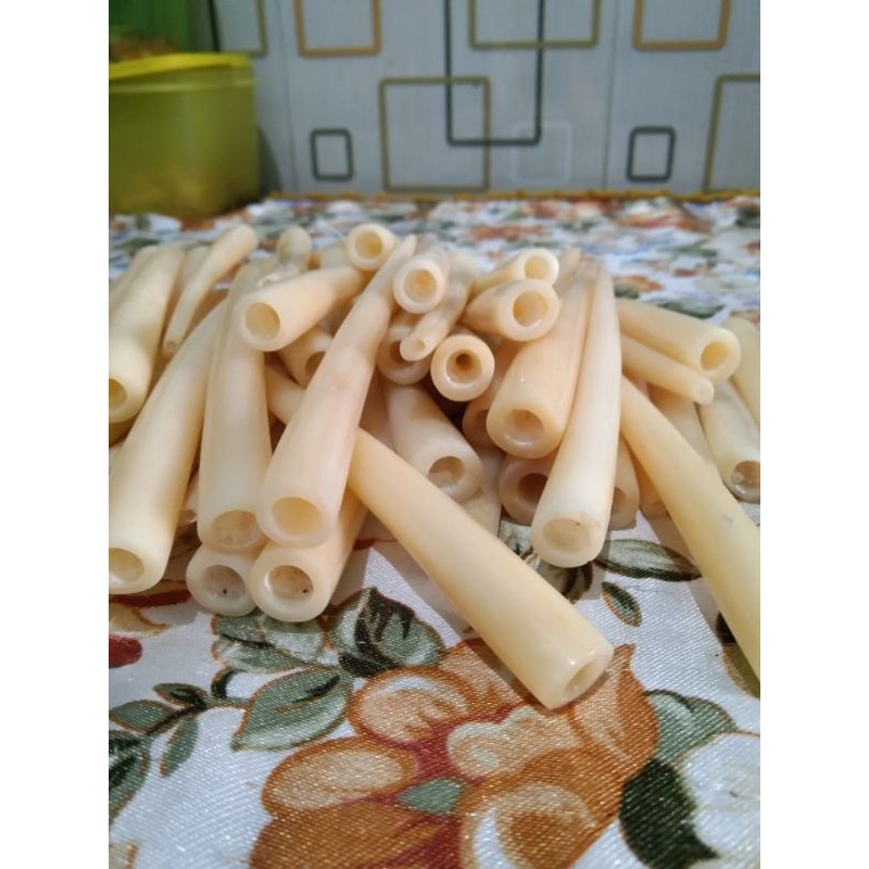 Once pipa tulang sapi asli/panjang 10cm