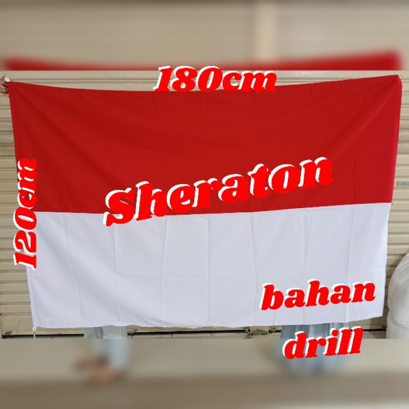 

bendera Indonesia bendera merah putih bahan drill UK. 120cm x 180cm