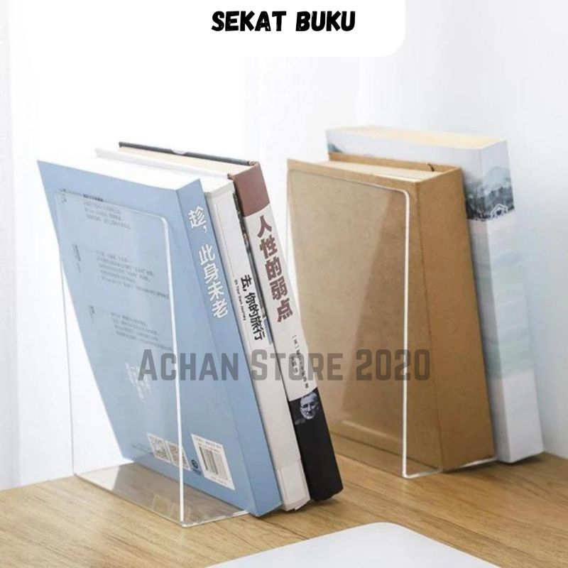 

Stand Pembatas Buku Akrilik / Ganjal Buku L / Book L Acrylic