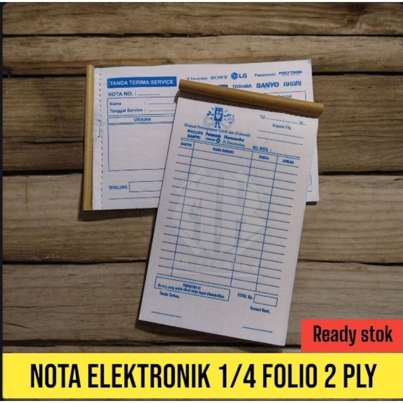 NOTA TOKO ELEKTRONIK 2 PLY 1/4 FOLIO - SIAP KIRIM