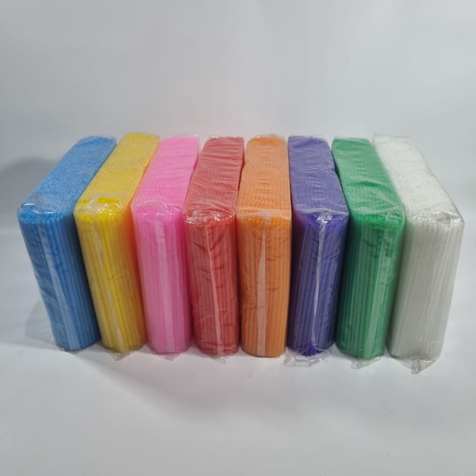 DCN Sedotan Plastik Sedotan Warna Isi Banyak Merk Strawberry Sedotan Higienis