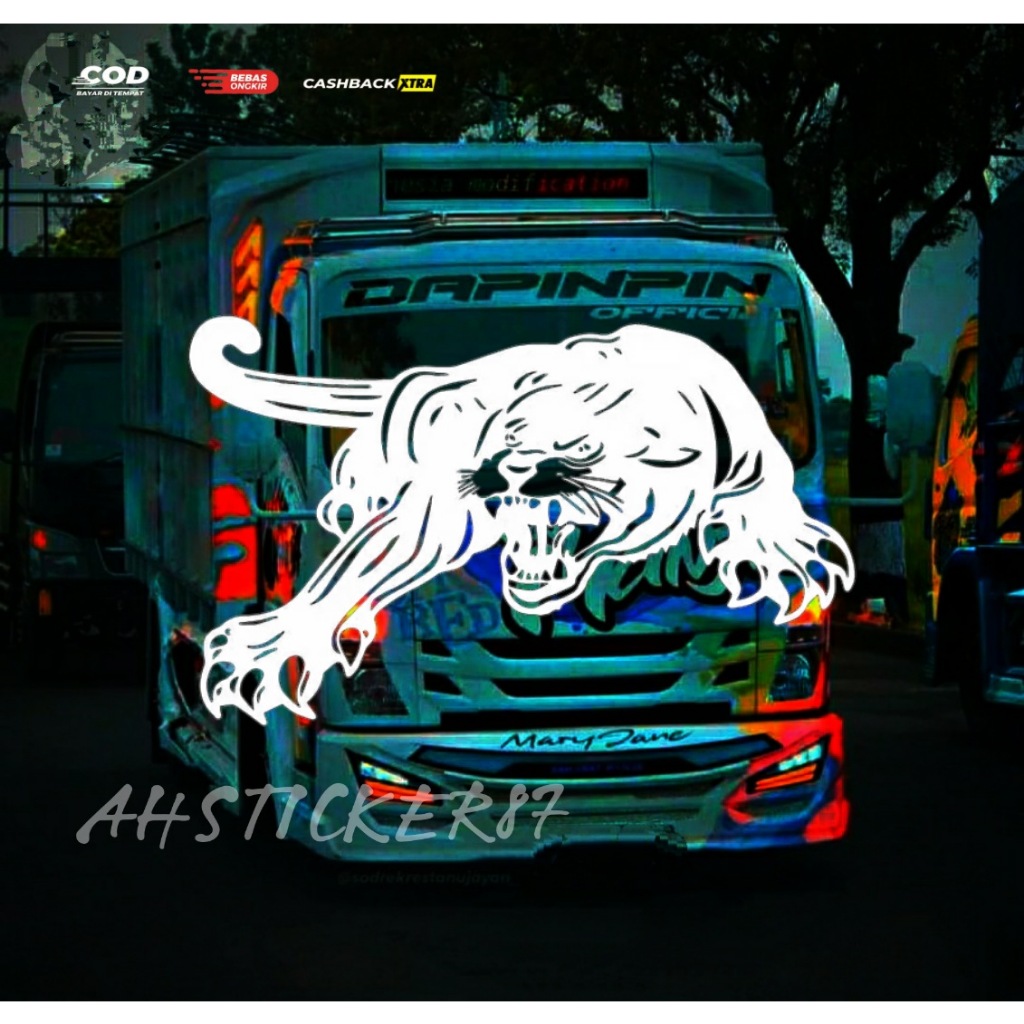 Cutting stiker mobil stiker harimau stiker variasi mobil truck truk pickup grandmax stiker keren har