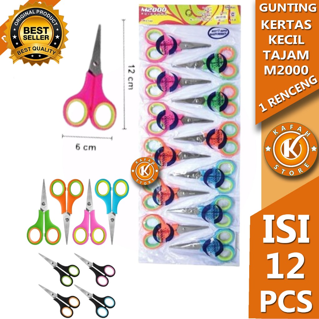 

GUNTING KERTAS KECIL M2000 1 RENCENG ISI 12 PCS kafah store