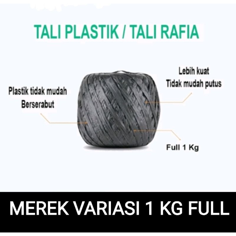 

Tali Rafia Hitam Full 1kg - Tali Plastik Kuat Tidak Mudah Putus