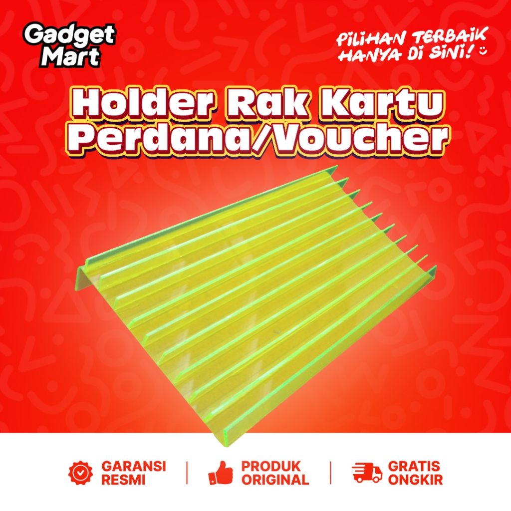 Rak kartu perdana/voucher etalase konter