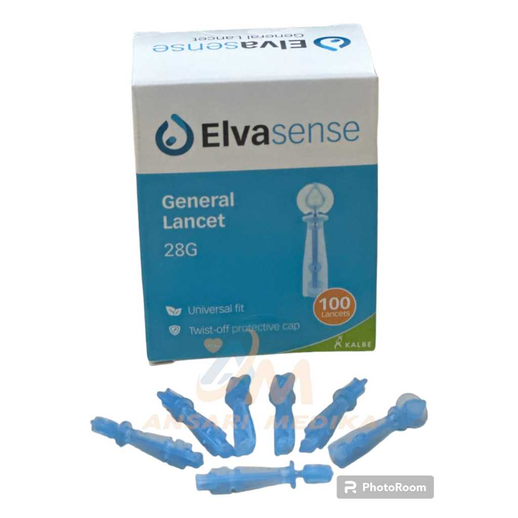 ELVASENSE GENERAL LANCET 28G - BLOOD LANCET ELVASENSE JARUM 28G