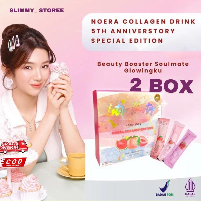 NOERA COLLAGEN DRINK 2 BOXS Ampuh  Memutihkan Badan  Secara  Alami  Membantu  Memelihara Kekencangan