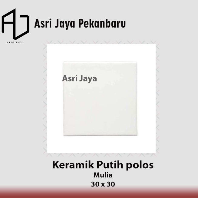 Keramik Lantai Mulia 30x30 Spectrum Putih Polos Series Kw1