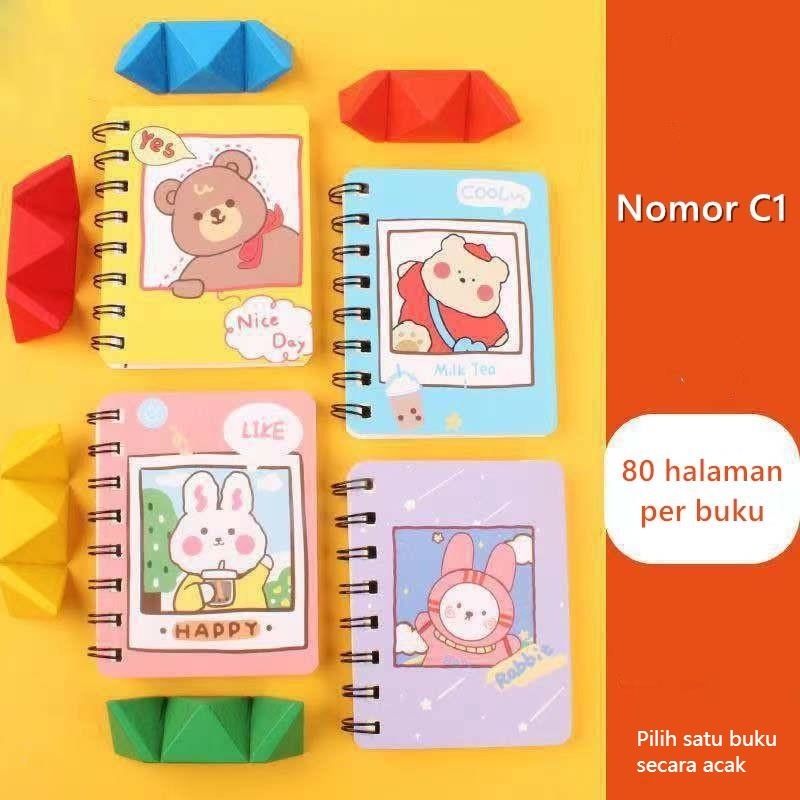 

Notebook Mini karakter lucu Buku Kecil Scrapbook Mini Buku Notes Kecil Alat Tulis Sekolah 80 Lembar