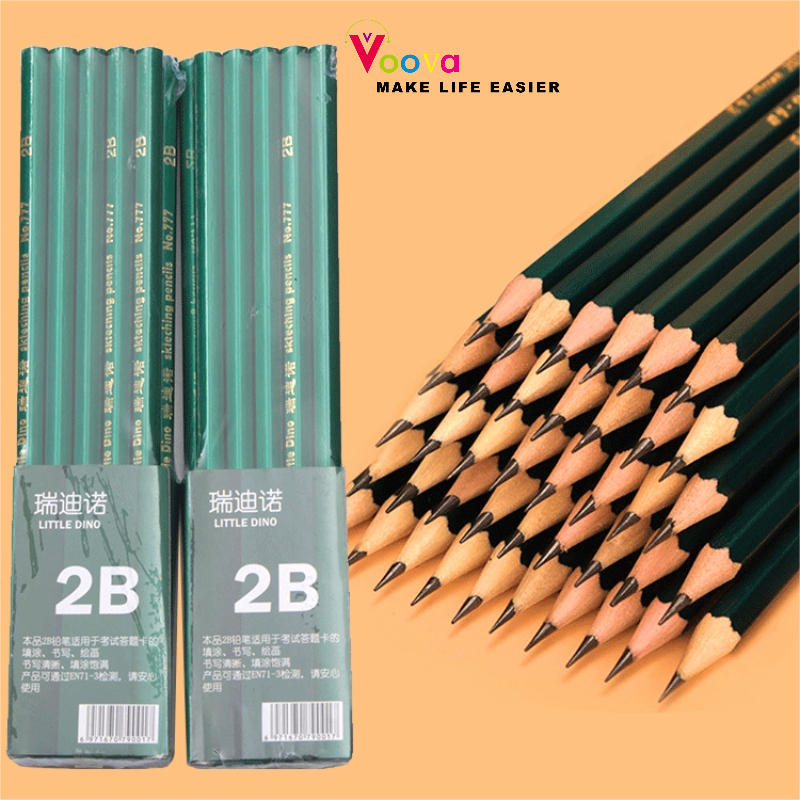 

VOOVA Pensil 2B HB Pensil Tulis Sekolah 1 pcs / Pensil Anak