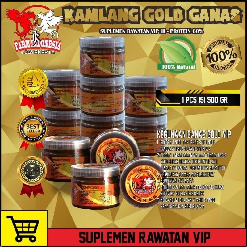 KAMLANG GANAS GOLD VIP BASAH JAMU AYAM SUPLEMENT