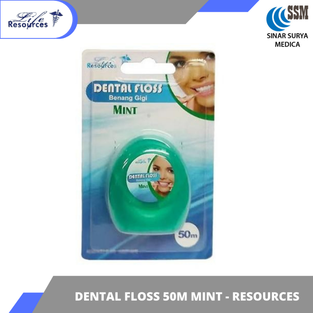 Dental Floss Mint Green 50 m Life Resources / Benang Gigi Mint Life Resources